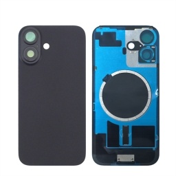 TAPA TRASERA IPHONE 16 (NEGRO) (CLENS)
